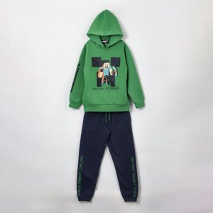 Conjunto Buzo Niño Verde Build Create Explore Minecraft