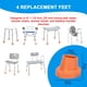 thumbnail image 2 of 4 Patas De Repuesto Para Silla De Ducha Y Asiento De Baño, 2 of 7