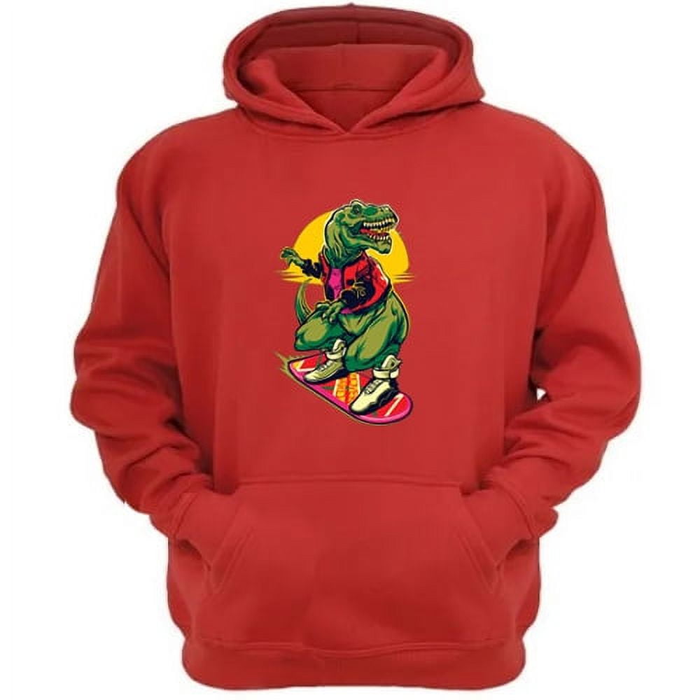 Genérico - Polerón Canguro Dinosaurio Skate Rojo Talla M Unisex