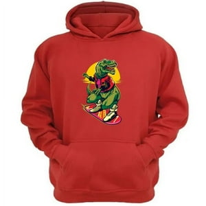 Genérico - Polerón Canguro Dinosaurio Skate Rojo Talla Xs Unisex