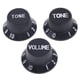 thumbnail image 2 of Perillas De Control De Tono De Volumen De Velocidad Negro De 3pcs Para Guitarra Eléctrica, 2 of 5