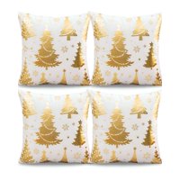 Genérico - Set De 4 Fundas De Cojin Para Navidad M12