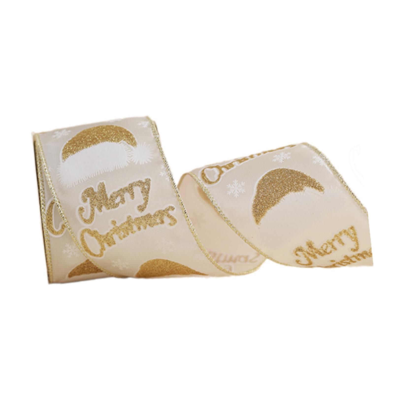 Magideal - Cinta Navideña De 2,5 Pulgadas De Ancho, Versátil, Elegante, Flexible, Decoración Navideña Diy Con Alambre Para Corona De Cumpleaños, Manualidades Par Estilo A