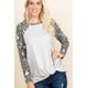 thumbnail image 1 of CCWHOLESALESCLOTHINGS Top Casual de Felpa Francesa con Giro Lateral y Estampado Animal, Talla Grande para Mujer, 1 of 5