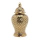 thumbnail image 5 of Tarro Decorativo De Cerámica Para Jengibre, Tarro De Almacenamiento De Porcelana Artesanal, Florero Dorado, 5 of 5
