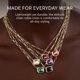 thumbnail image 4 of Collar BaubleBar Blythe con colgante de piedra de nacimiento dorado, 4 of 8