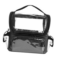 Ioensy - Estuche Para Brochas De Maquillaje Con Divisor Extraíble, Impermeable, Con Asa, Profesional, Color Negro