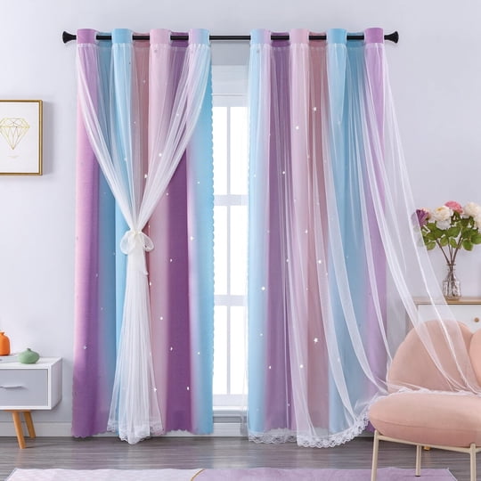 Cortinas Blackout Xidi 80% Con Estrellas