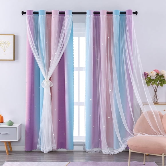 Cortinas blackout XiDi 80% con estrellas