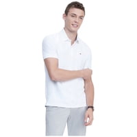 Polo Tommy Hilfiger De Manga Corta Para Hombre Fresh White