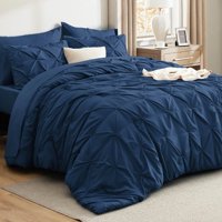 Juego De Edredón Bedsure King Size Azul Marino 7 Piezas