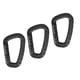 thumbnail image 1 of 3 piezas carabiner clip llavero al aire libre mochila snap hook negro, 1 of 4