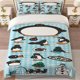 thumbnail image 1 of Pingu Character Collection Themed Printed Three-Piece Bedding Set Soft Duvet Cover And Two Pillowcases, 1 of 5