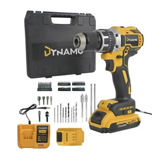Dynamo Tl - Taladro Inalámbrico Dynamo Rotomartillo Percutor 2 Baterías Amarillo