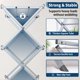 thumbnail image 5 of Escurridor de ropa plegable Whitmor gris 57 cm de 3 niveles, 5 of 7