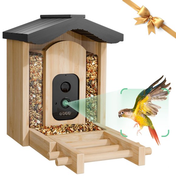 Comedero para Pájaros VISIOGEAR con Cámara Inteligente y Solar 1,5 L
