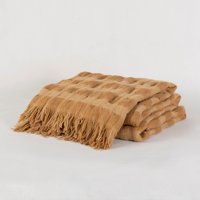 Sohome - Manta Cuadros 125X150 Camel