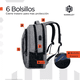thumbnail image 2 of Mochila Notebook Hardley Impermeable Antirrobo para Hombre y Mujer Gris, 2 of 3