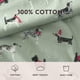 thumbnail image 4 of Sábanas De Franela King Size Holiday Pups Color Verde, 4 of 9