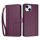 thumbnail image 3 of Funda Cartera Trébol para iPhone 13/iPhone 14 con Ranuras Tarjetas y Carga Inalámbrica Violeta, 3 of 6