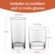 thumbnail image 3 of Juego de vasos Libbey Province de 24 piezas, 450 ml y Rocks, 330 ml, 3 of 9