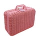 thumbnail image 3 of Maleta Tejida Con Asa, Maleta De Picnic Portátil Para Salidas A Casa, Escritorio, Rosa M, 3 of 5