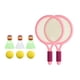 thumbnail image 5 of Raquetas de tenis para niños Pelotas de raqueta Agarre cómodo Volantes de bádminton Juegos de bádminton portátiles Pajaritos para jugadores de patio t Rosa, 5 of 5