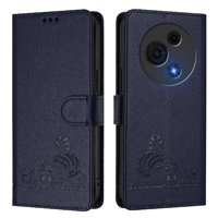 Funda Tipo Cartera Foxdock Para Tcl 60 Nxtpaper Con Soporte, Ranuras, Rfid, Diseño De Gato