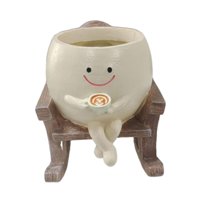 Magideal - Adorno De Resina Para Maceta, Decoración Para Exteriores, Contenedor Para Brochas De Maquillaje, Maceta Para El Hogar, Oficina, Mesa De Centro De Mesa