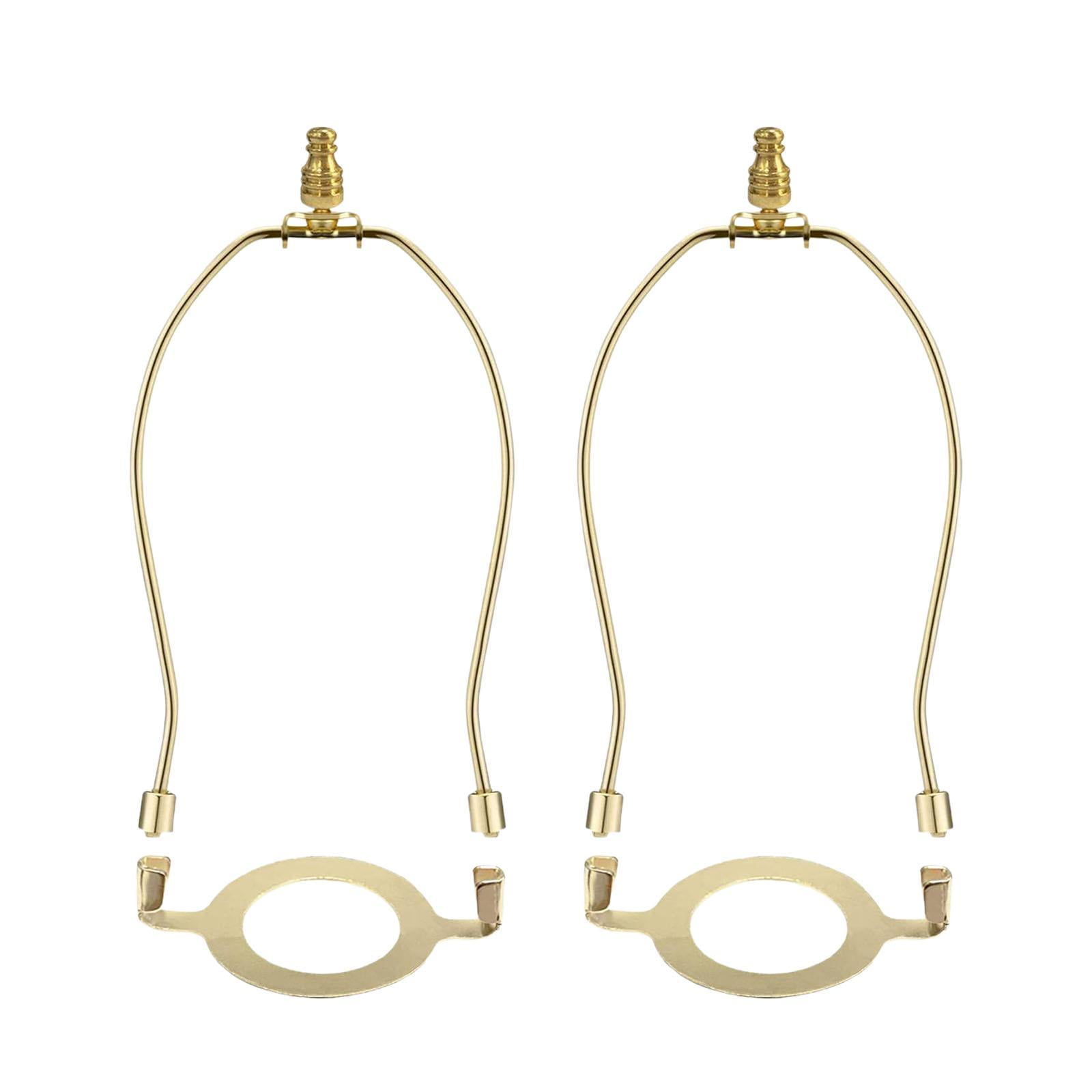 Magideal - 2 Piezas De Pantalla De Lámpara, Accesorios De Iluminación De Arpa, Soporte, Base De Luz, Accesorio De Luz, Arpa De Lámpara Para Mesa/luz De Suelo Oro