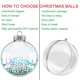 thumbnail image 4 of Adornos navideños en forma de bolas de plástico transparente, 12 unidades (8 cm), 4 of 7