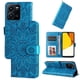 thumbnail image 1 of Funda tipo cartera FOXDOCK para Vivo Y35 4G , diseño girasol en relieve, cuero PU, cierre magnético, soporte y tarjetero, 1 of 5