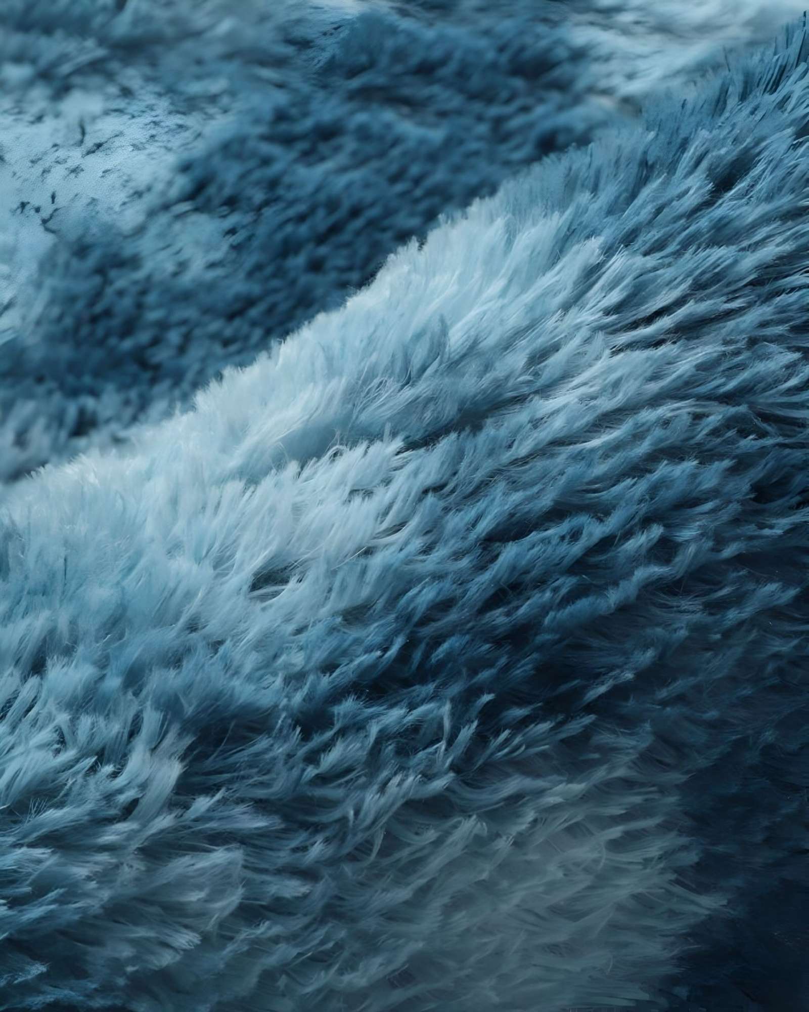 Teng Fei - Alfombra Grande Suave 240 X 200 Cm Primera Calidad Azul Jaspeado