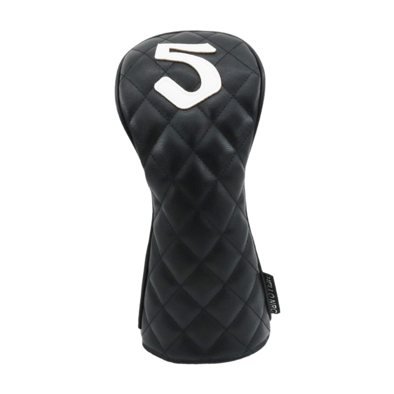 Magideal - Cubierta De Cabeza De Madera De Golf, Cubierta De Cabeza De Golf, Pu Antiarañazos, Protector De Palo De Golf, Cubierta De Palo De Golf Para Adultos, R Número 5