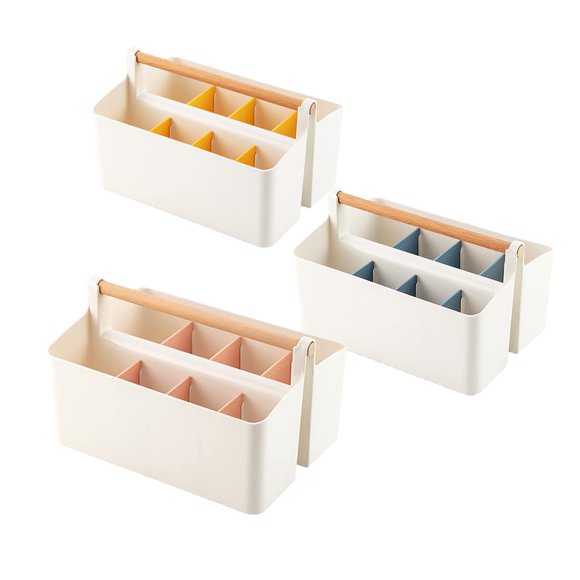 CADDY Vidifor 25 x 18 x 15 cm Pack de 3 (rosa/azul/amarillo)