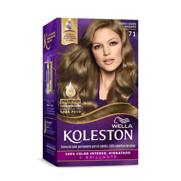 Coloración Koleston Cabello Kit 7/1 Rubio Cenizo Mediano, 110 ml