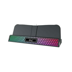 Genérico - Base De Carga Compatible Con Playstation Portal Con Cable De Carga Type-C, Soporte Con Luces Rgb Para Consola De Juegos Ps5 Portal Accesorios-Negro