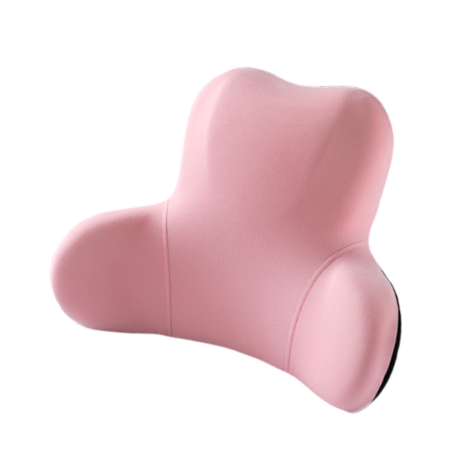Magideal - Soporte Lumbar Almohada Respaldo Para Regalos De Conducción Ergonómico Oficina Respaldo Soporte Cojín Cintura Cojín Accesorios , Rosa