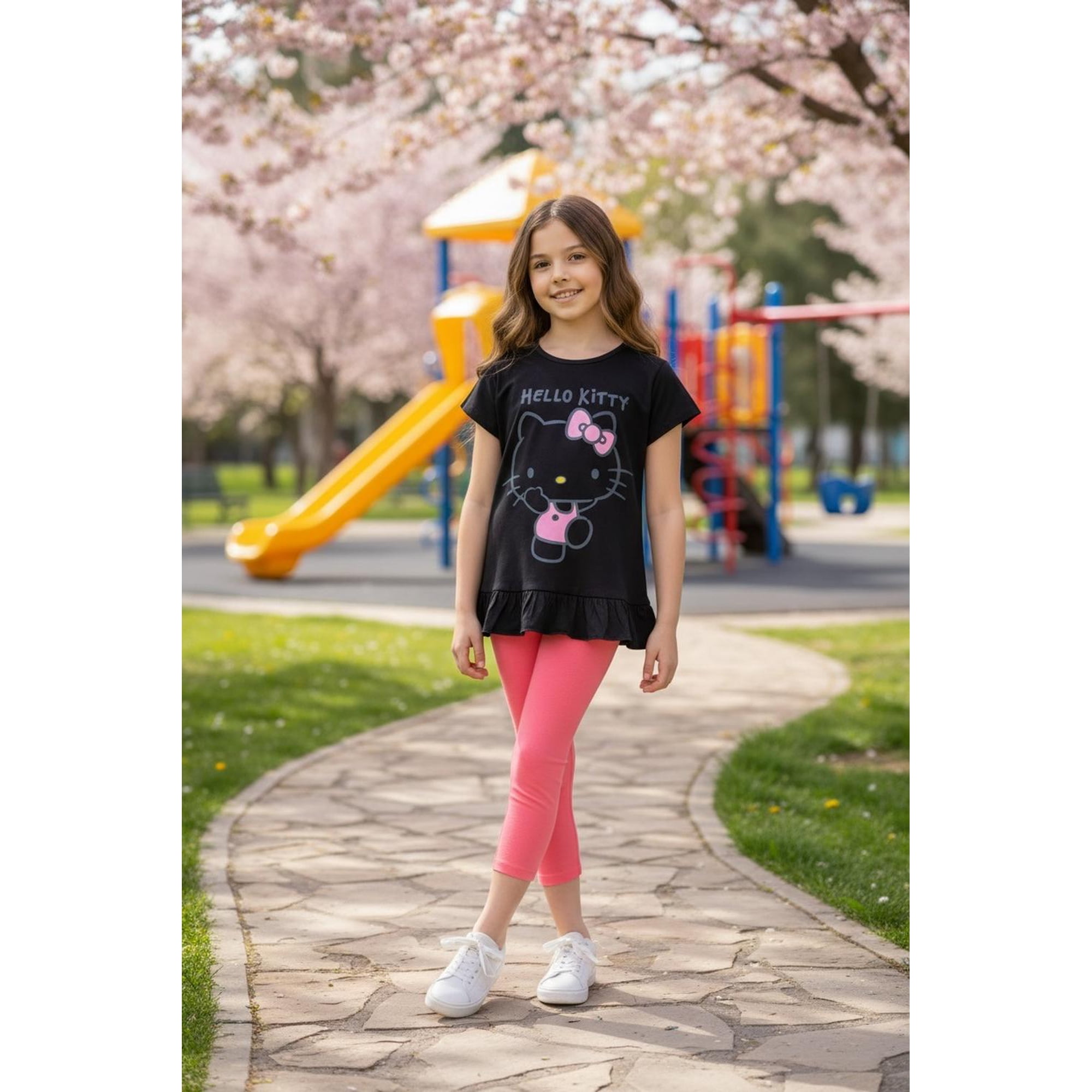 Conjunto Niña Hello Kitty Negro 6