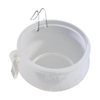 Ioensy - Comedero Colgante De Goma Para Pájaros, Para Gallineros, Ardillas Y Codornices, 10,5 X 6,5 Cm, Color Blanco