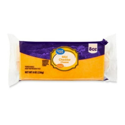 Queso Cheddar Medium Trozo 226 G Great Value