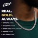 thumbnail image 2 of Collar GLD estilo cubano 66 cm 5 mm 14K chapado en oro blanco, 2 of 7