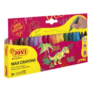 Set De 18 Crayones Cera Jumbo De Colores Jovi Color 18 Colores