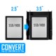 thumbnail image 4 of Kit de montaje de disco duro SSD Kingwin HDM-226 de 2 x 2,5» a 3,5», 4 of 9