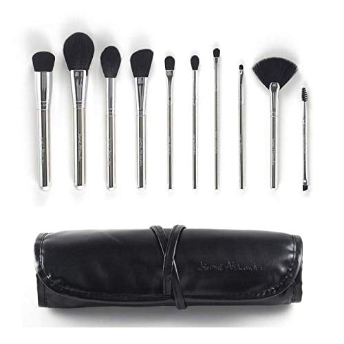 Set de brochas de maquillaje Jerome Alexander 10 piezas con estuche vegano