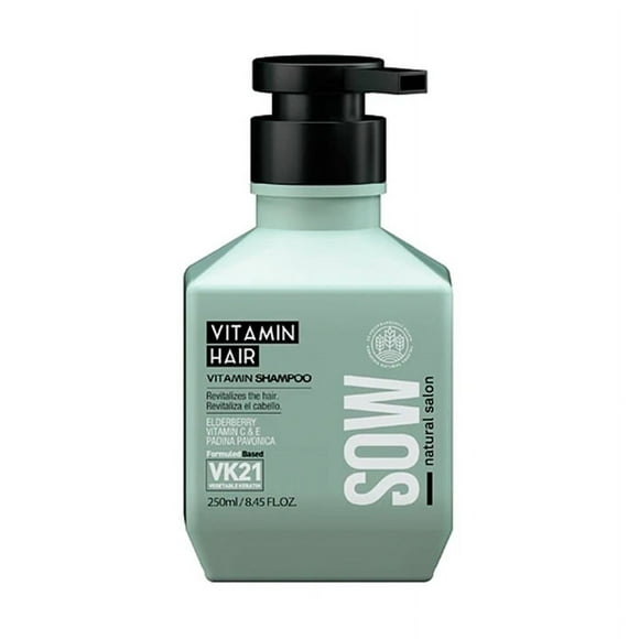 Vitamin Hair - Shampoo Nutritivo E Hidratante Para Cabello Seco Y Dañado 250Ml