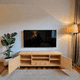 thumbnail image 2 of Rack TV "Rustic Luxury" Mueble de Televisión de Madera - Natural - 150x40x65 cm, 2 of 3