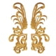 thumbnail image 4 of 2 piezas de , tela de decoración artesanal de costura, accesorios de disfraces, apliques adhesivos 3D DIY, para graduación, novia, vaq Oro, 4 of 5