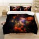 thumbnail image 1 of Space Starry Galaxy Universe Quilt Duvet Cover Set Bedding Doona Cover Queen3-Piece Bedding Set, 1 of 5