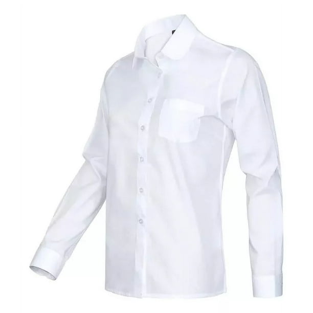 Blusa Colegio Juvenil Clásica Blanca